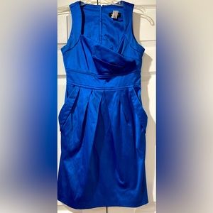 Teeze Me Sz-5 Blue Satin Sleeveless Dress